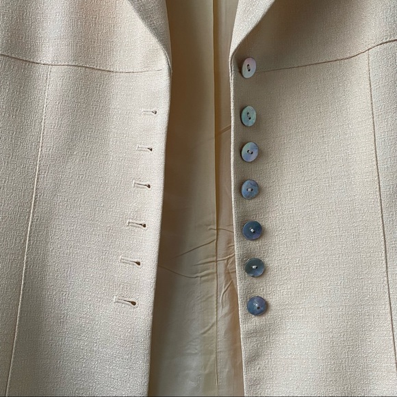 Le Suit Petite Yellow Blazer Jacket - Picture 5 of 11